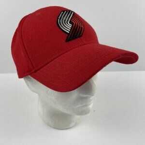 Adidas Portland Trail Blazers Hat NBA Red Wool Adjustable Strapback Cap